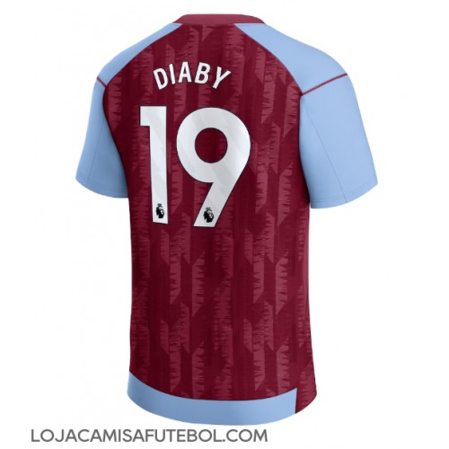 Camisa de Futebol Aston Villa Moussa Diaby #19 Equipamento Principal 2023-24 Manga Curta